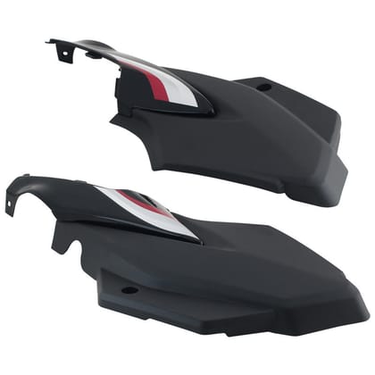 Side Panel / Side Cowl Set Fit For TVS Star Sport Latest (Type-3) Black (Red Sticker)