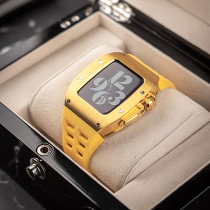 45MM Sports Edition Luxury iWatch Case: Gold-Yellow