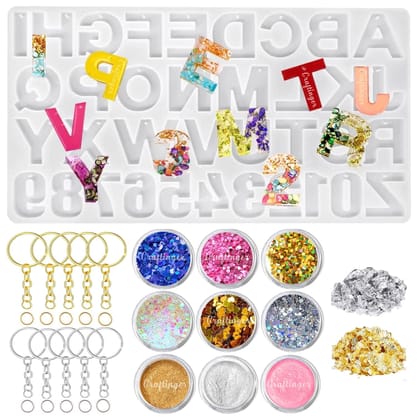 Craftinger Alphabet Keychain Mould Kit (am)