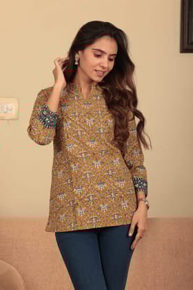 JAIPUR HANDBLOCK PRINT New collection of cotton hand printed short kurti 46