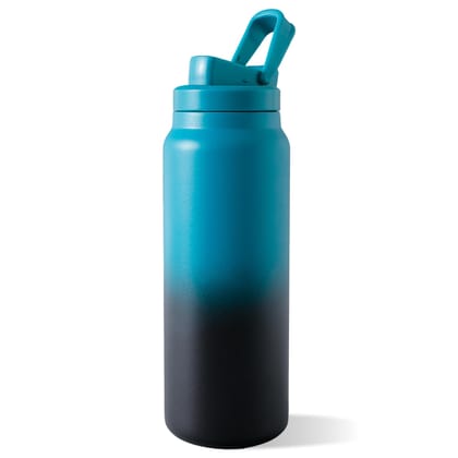 Better Home Pulse 900ml Stainless Steel Vacuum Insulated Water Bottle, Keeps Cold/Warm 6-12 Hours, BPA Free, Gym, Office, Home, Travel, Teal-Black-The Better Home Pulse | 900ml Stainless Steel Va