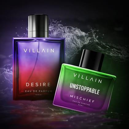 VILLAIN Desire  Mischief Unstoppable Eau de Perfum Combo Pack of 2-VILLAIN Desire & Mischief Unstoppable Eau de Perfum Combo Pack of 2