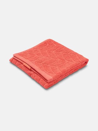 JOCKEY Cotton Terry Ultrasoft and Durable Patterned Hand Towel (Pack of 2) #T202  | INEZY-Coral / FREE SIZE