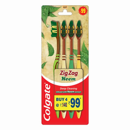 Colgate Neem Small Tooth Brush - Pack Of 4