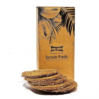 Goli Soda Natural Coconut Coir Dishwashing Scrub Pads -( Pack Of 12 )