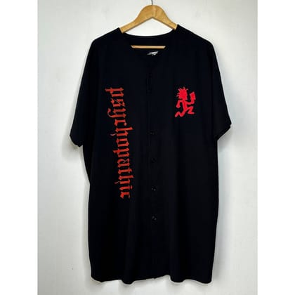 PSYCHOPARHIC BLACK SIZE-2XL PREMIUM BASEBALL JERSEY-2XL