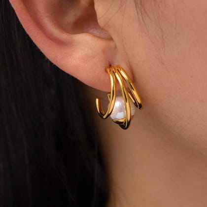 Rose Golden Hoop Earring