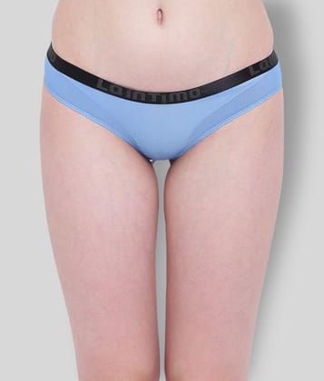 La Intimo - Light Blue Nylon Solid Womens Thongs ( Pack of 1 ) - XL