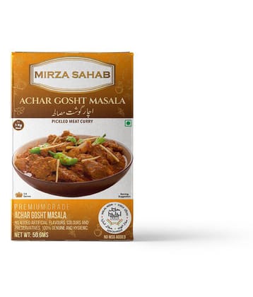 Mirza Sahab Achar Gosht Masala Instant Mix 50 gm Pack of 4