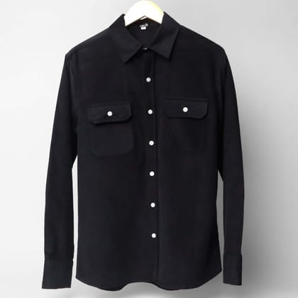 AZURE BLACK * Corduroy Shirt#26-XS