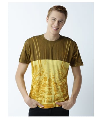 Huetrap cotton Yellow Printed T-Shirt Single Pack - None