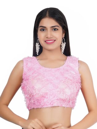 Trendzmy Round Neck Baby Pink 3D Bear Design Women Blouse