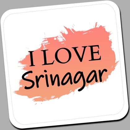 'I Love Srinagar' Self Design Printed Non-Slip Rubber Base Mouse Pad for Laptop, PC, Computer.