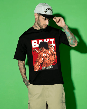 Baki Fight Black Oversized Tshirt-S