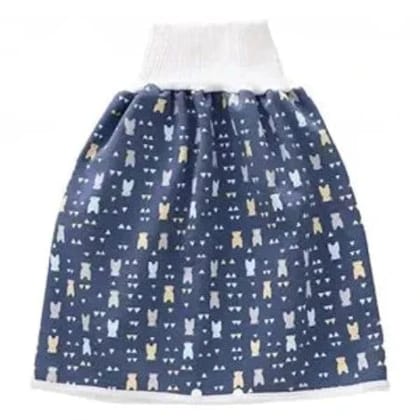 Baby Cloth Diaper Washable Skirts for Babies(Rabbit) (Blue Teddy)