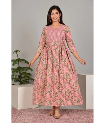 Nevisha Style Pink Cotton Maternity Kurta Single - XL