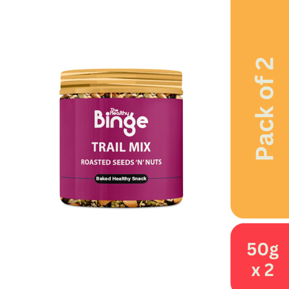 The Healthy Binge Trail Mix (Nuts n Seeds) Salted (50g) - Pack of 2