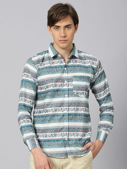 Classic Printed Opaque Casual Shirt