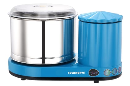 2 Lit VARNA Table top Wet Grinder with Attachment  -  Blue