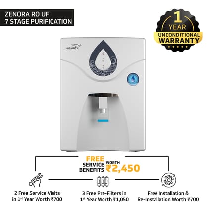 Zenora RO UF Water Purifier with  7 Stage Purification,  Suitable for Water with TDS up to 2000 ppm