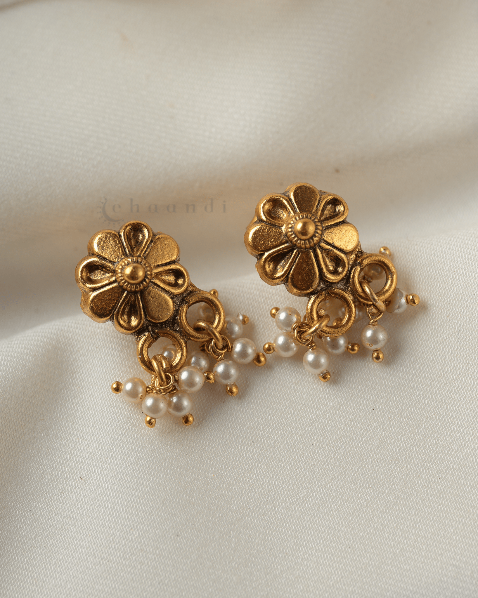 Gold Polish Silver Earrings CHE1777