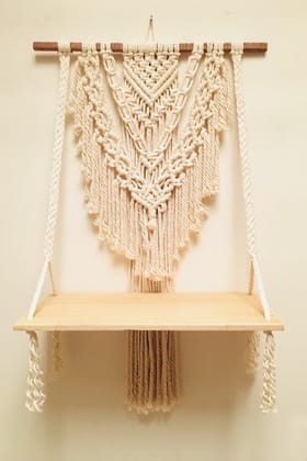 House of Macrame Boho Single Shelf Wall Hanging