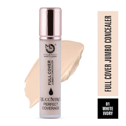 Mattlook Full Coverage Jumbo Concealer. The Ultimate Concealer for Perfect Skin.-White Ivory CL11