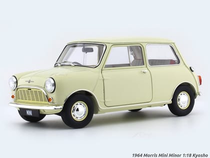 1964 Morris Mini Minor beige 1:18 Kyosho diecast scale model car collectible