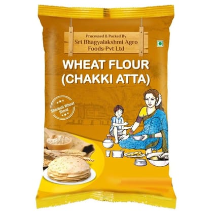 Sri Bhagyalakshmi Wheat Flour Chakki Atta, 5 Kg