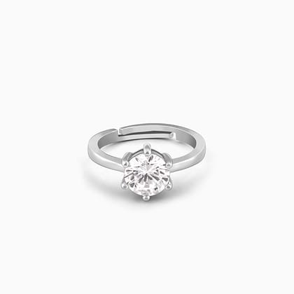 Silver Zircon Vintage Ring