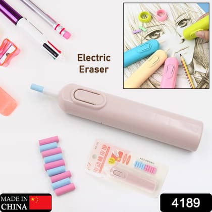 4189 Electric Eraser Kit Automatic Pencil Eraser Battery Operated with 10 Eraser Refills Suitable for use with Graphite Pencils Drawing Painting Sketching Drafting Supplies Stationery Child Gifts