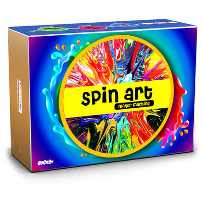 "MM TOYS SpinMagic Motorized Spin Art Machine DIY Kit - Portable, STEM-Based, Enhances Creativity +7 Color Paint Bottles + 20 Paintings - Ideal for Ages 8 old to Adult, Perfect Birthday Gift - Mu