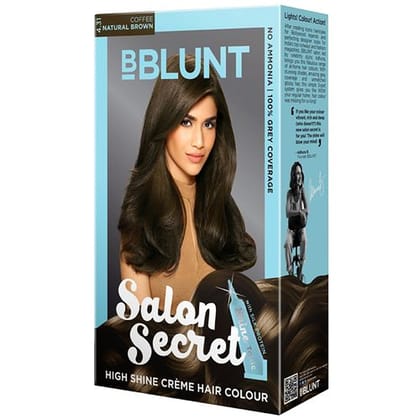 Bblunt Salon Secret High Shine Creme Hair Colour - Coffee, 100 G + 8 Ml Natural Brown 4.31