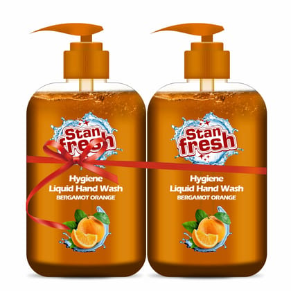 Stanfresh Hygiene Liquid Hand Wash Bergamot Orange 500ml(Pack Of 2)