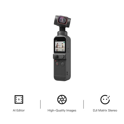 DJI Pocket 2 Handheld 3 Axis Gimbal Stabilizer with 4K Camera Pocket Sized Video VLog For Android & iPhone