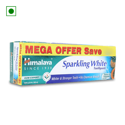 Himalaya Sparkling White Toothpaste, 300 gm Box