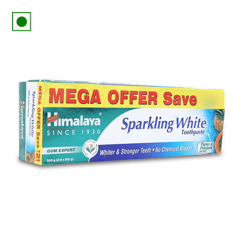 Himalaya Sparkling White Toothpaste, 300 gm Box