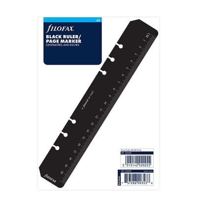 Ruler Page Marker Black A5