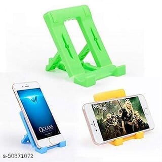 UnV Pack of 2 Plastic Tabletop Adjustable All Smart Phone Holder Stand