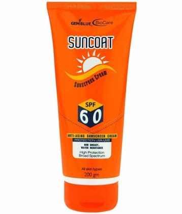 gemblue biocare Suncoat Sunscreen Cream SPF60 200 mL