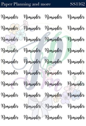 Reminder Handwritten Sticker Sheet-Glossy