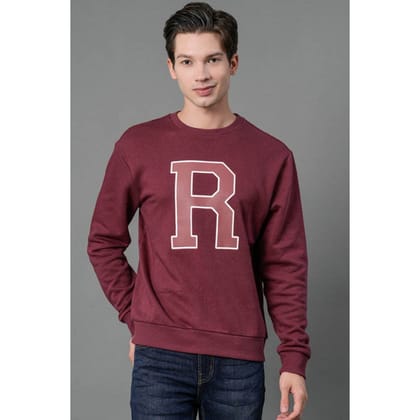 RedTape Men's Plum Graphic Print Sweatshirt