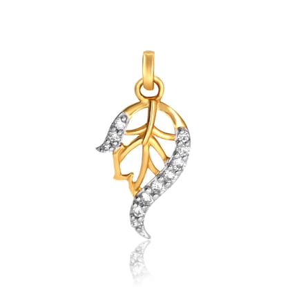 Senco Gold 14K Yellow Gold Sparkling Diamond Pendant (Gold Weight - 0.81 g / 0.14 carat / JK-SI)