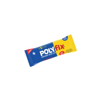 PolyFix Fast Bond Instant Glue: Clear, 50 Packets in 1 Bag - Ideal cyanoacrylate adhesive for repair, plastic bonding, ceramic pasting - 0.5g