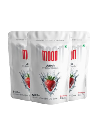 Moon Lunar Strawberry Hydration, 96 gm - Pack of 3