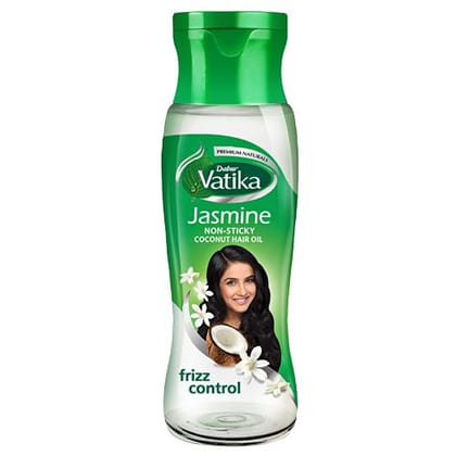 Dabur Vatika Jasmine Non-Sticky Coconut Hair Oil - Frizz Control, Improves Hair Manageability, Enriched With Vitamin, 200 Ml