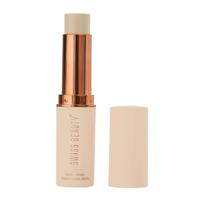 Swiss Beauty Satin Finish Panstick Foundation to Conceal & Cover, Buildable Coverage | Stick Foundation with Creamy Formula | For All Skin Types | Shade- Cream Vanilla, 7gm