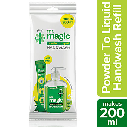 Godrej Protekt Mr. Magic - Powder To Liquid Germ Protection Handwash, Makes 200 ml, 9 g