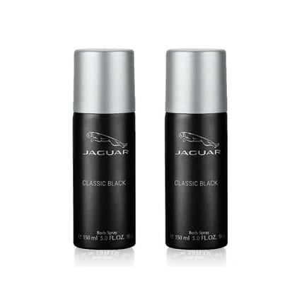 Jaguar Classic Black Deodorant For Men 150ml-Pack of 2