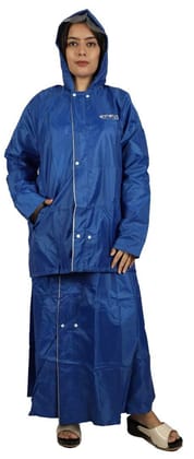 Romano nx 100% Waterproof Heavy Duty Double Layer Hooded Rain Skirt and Jacket for Women in a Storage Bag-Large